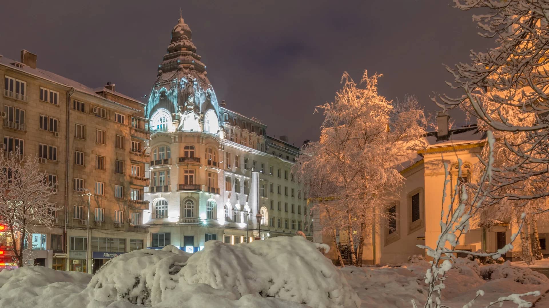 Sofia Sveta Nedelya Cathedral illuminated in winter magic
